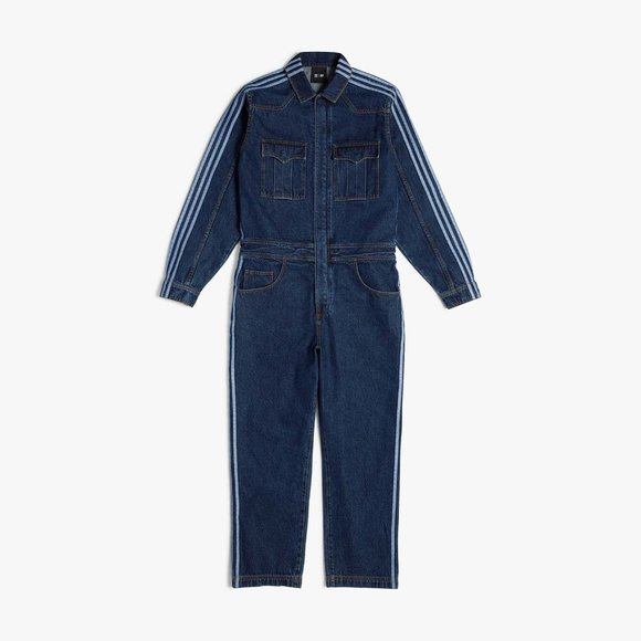 Adidas Originals Unisex Ivy Park Denim Snap Boiler Suit Size Small HF8290 - Picture 2 of 5